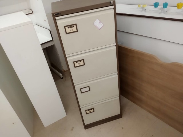 white filling cabinet