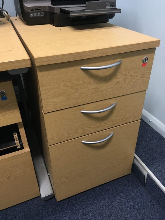 Desk height 3 drawer pedestal