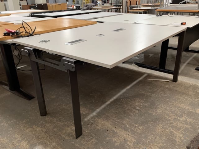 Half a large meeting table with power units