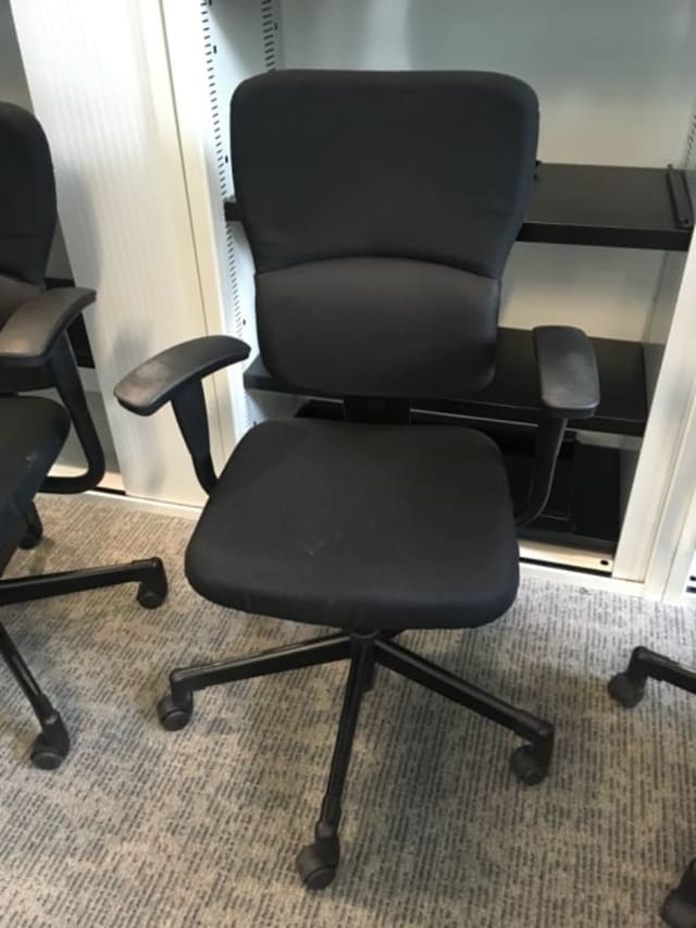 Black Steelcase operator chair