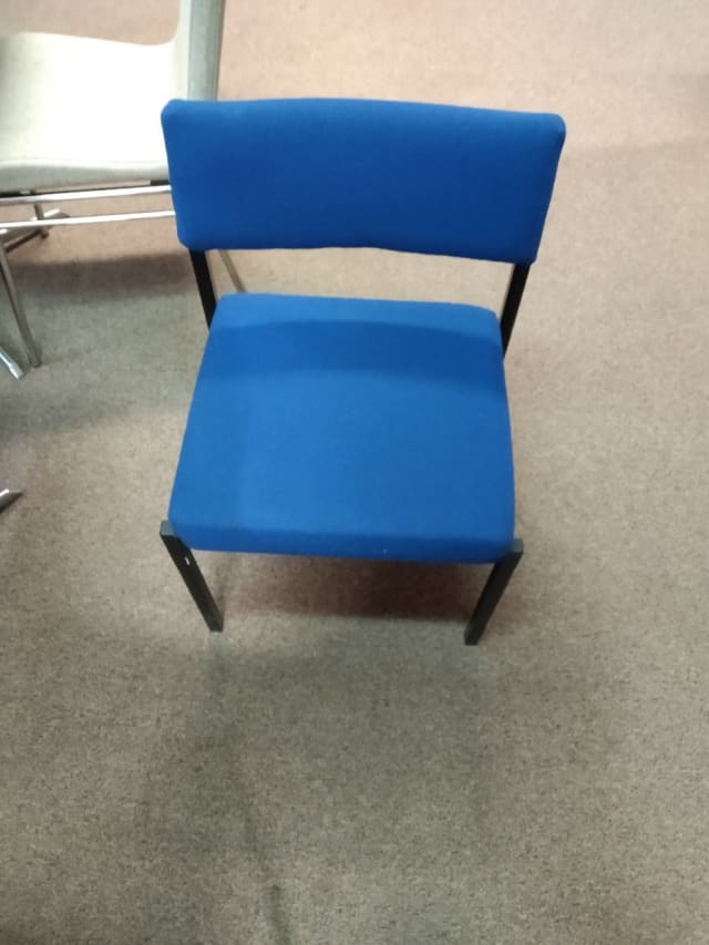 Blue fabric chair