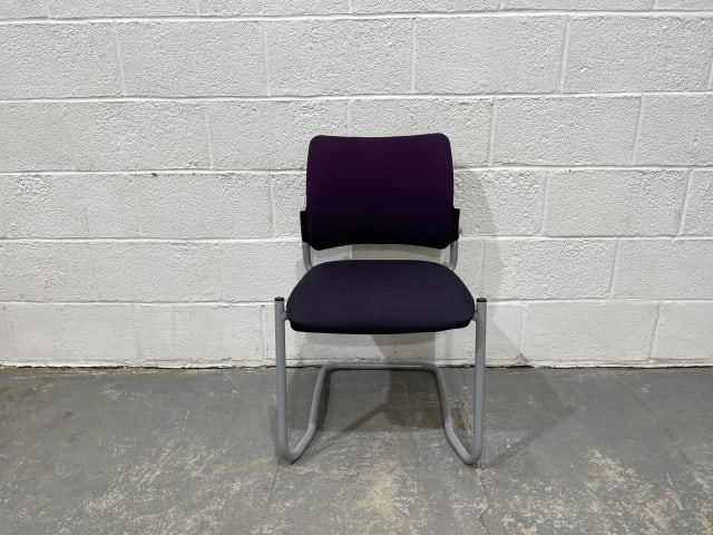 Two tone purple padded visitor chair