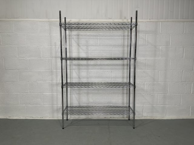 4 tier chrome wire shelving racking