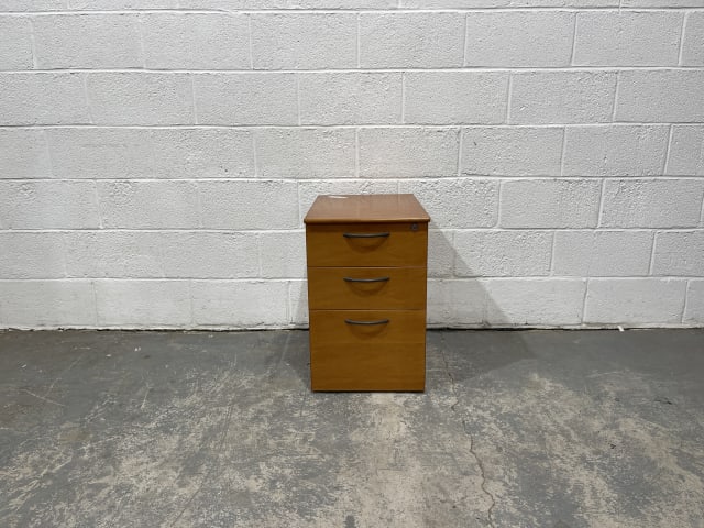 3 drawer wooden pedestal 