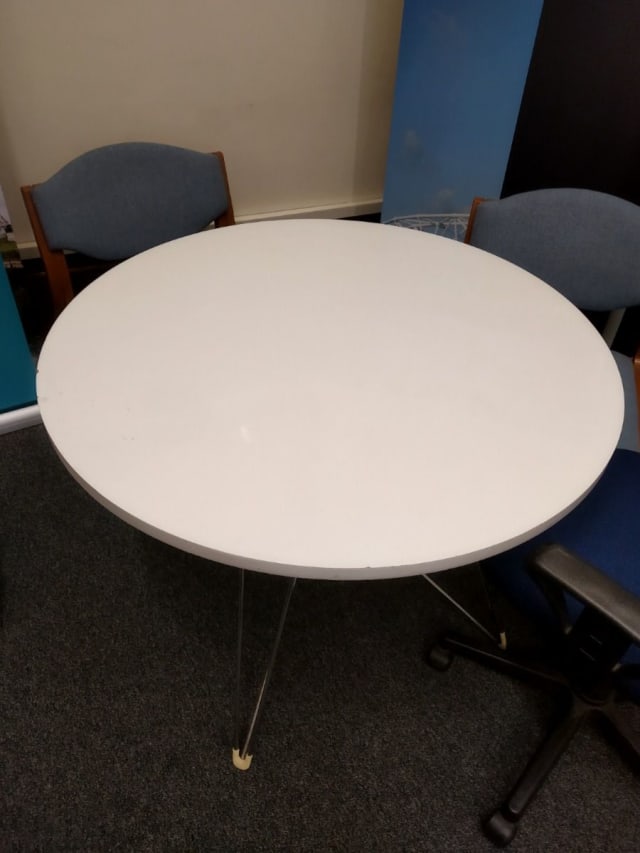 round white wooden table