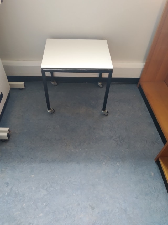 Small table with wheels