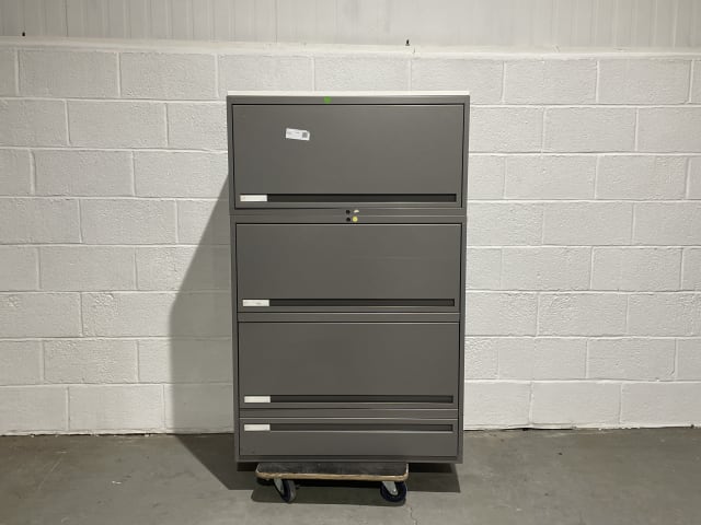 KI Grey metal 4-drawer cabinet