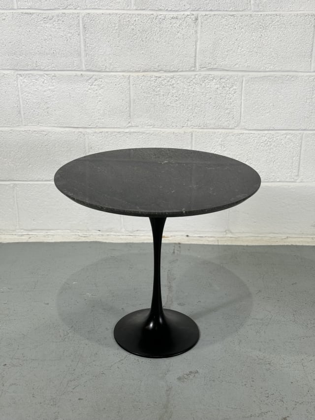 Sdawy small stone granite top black table