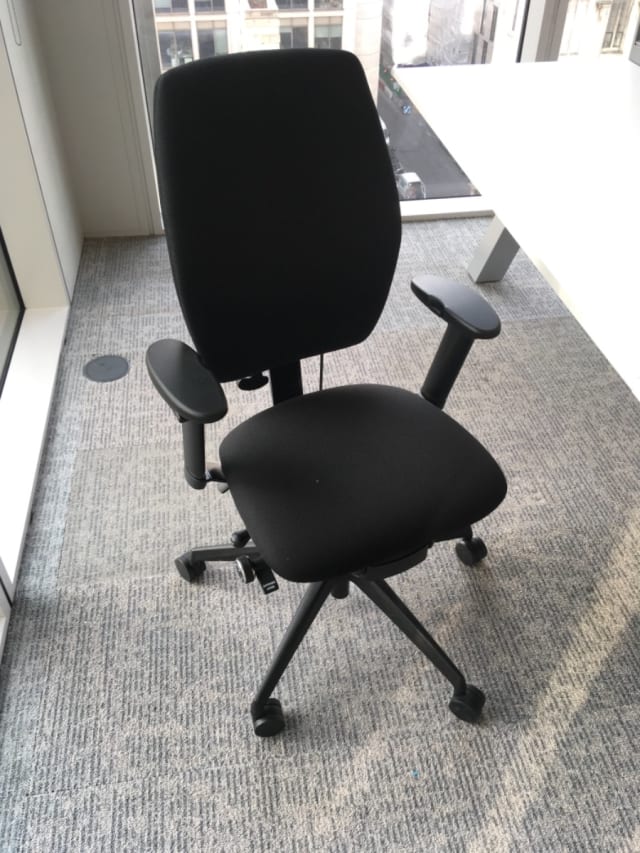 Black operator chair