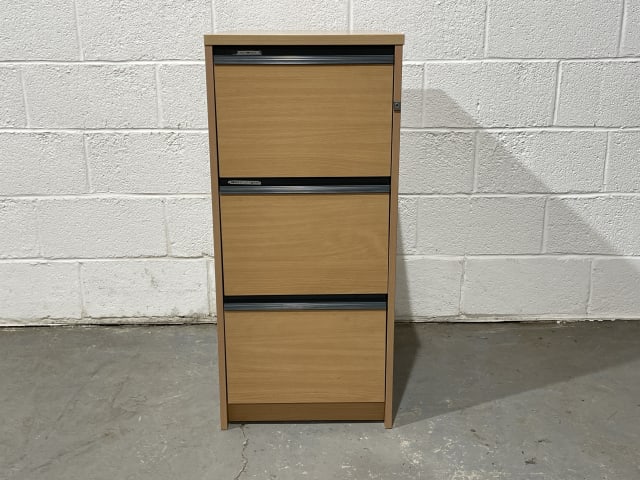 brown wooden filing cabinet