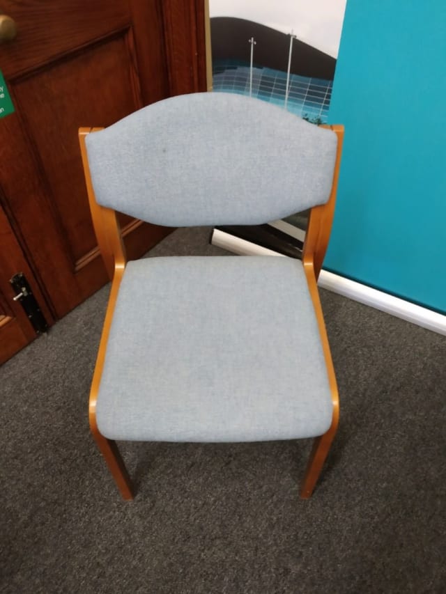 brown wooden armless chair
