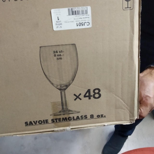 Savoie wine glass box of 48