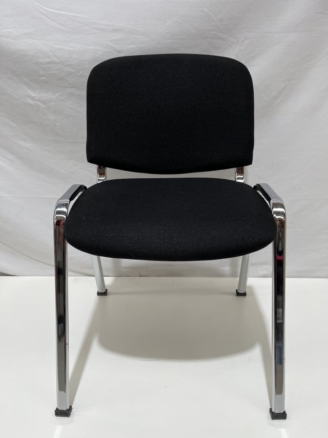 Niceday Black padded metal frame stacking Chair