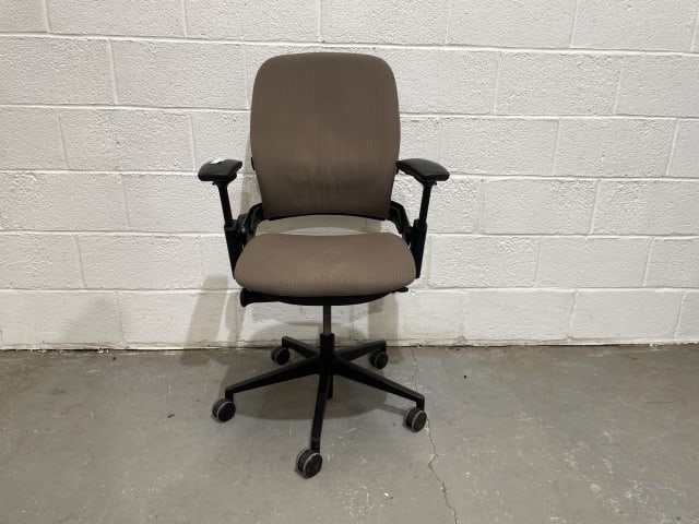 Steelcase Leap brown and black rolling chair