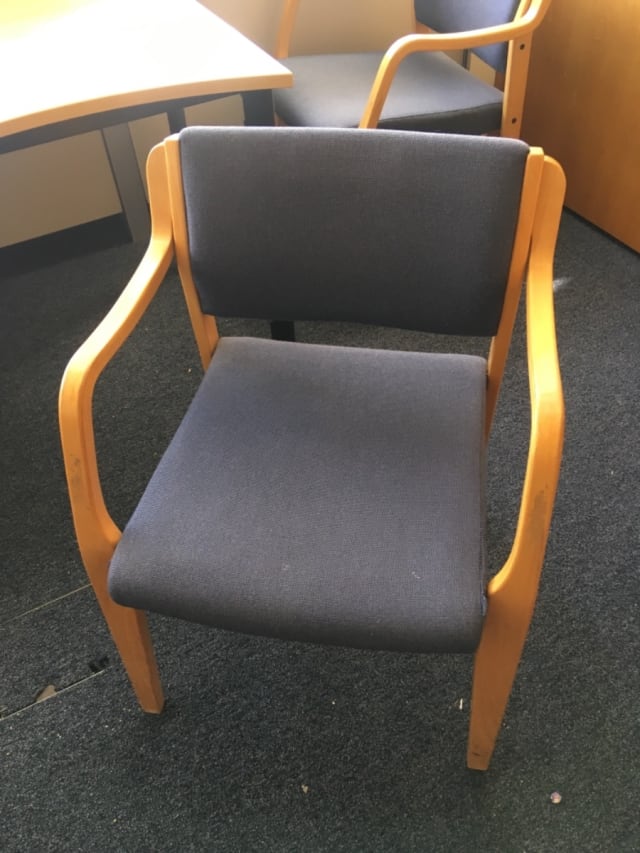 Padded waiting room chair