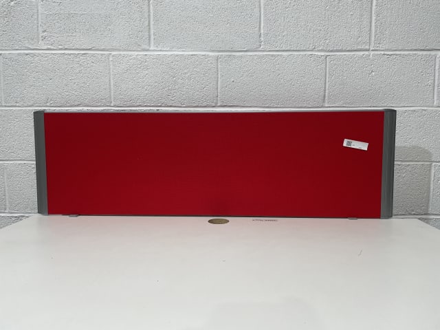 Red Desk divider with clamp 140cm