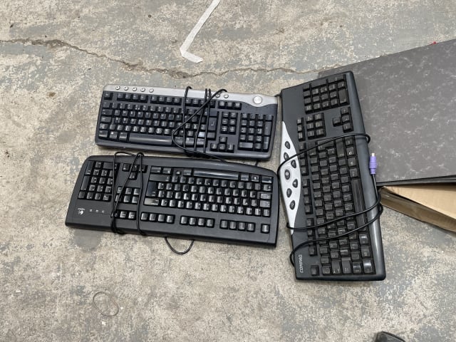 Broken black computer keyboards