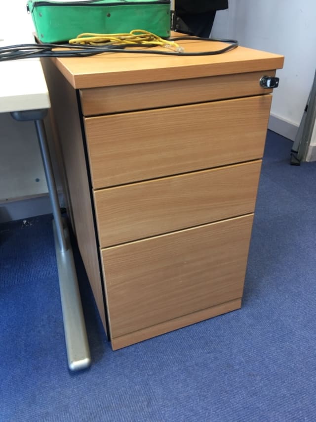 Desk Height Pedestal three drawers