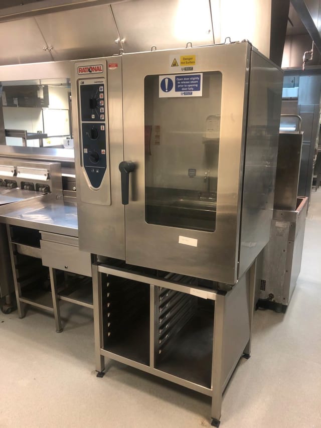 Rational stainless steel combi commercial oven on stand