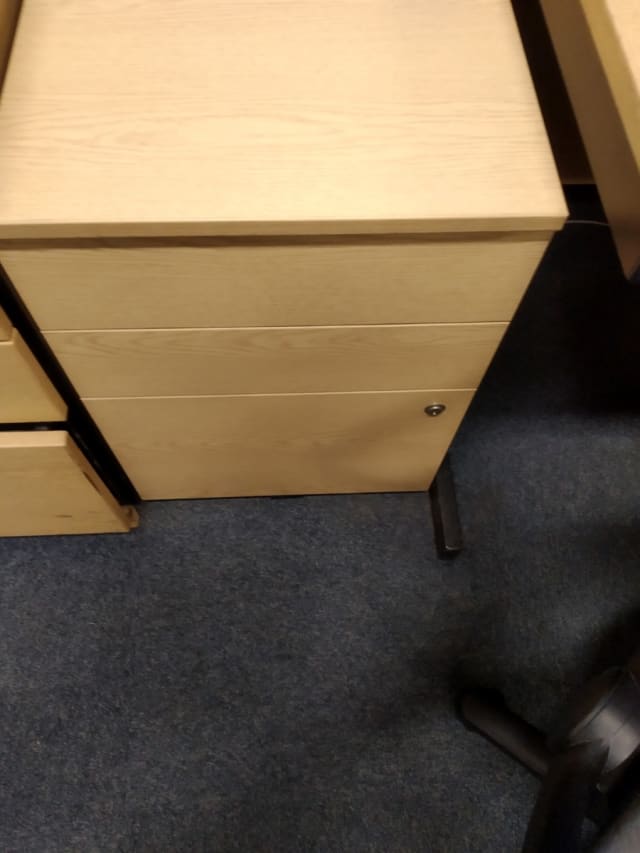 Desk height pedestal