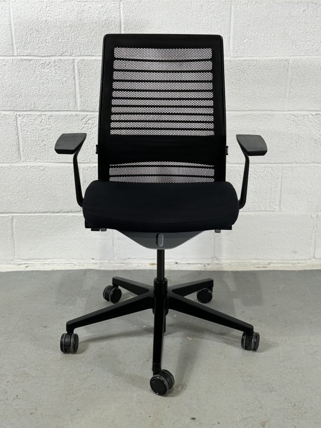 Steelcase Think Black Mesh Back Office Chair with Lumbar Support