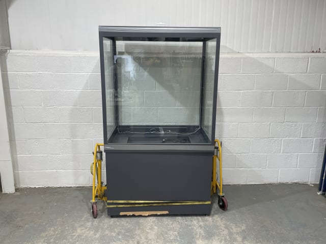 Very Heavy metal framed glass display cabinet