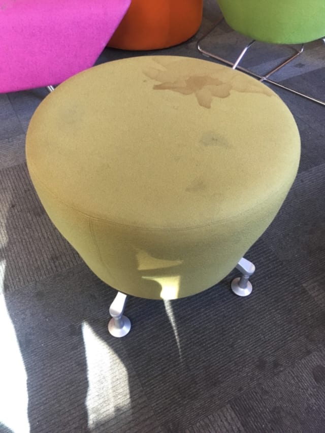 round brown ottoman