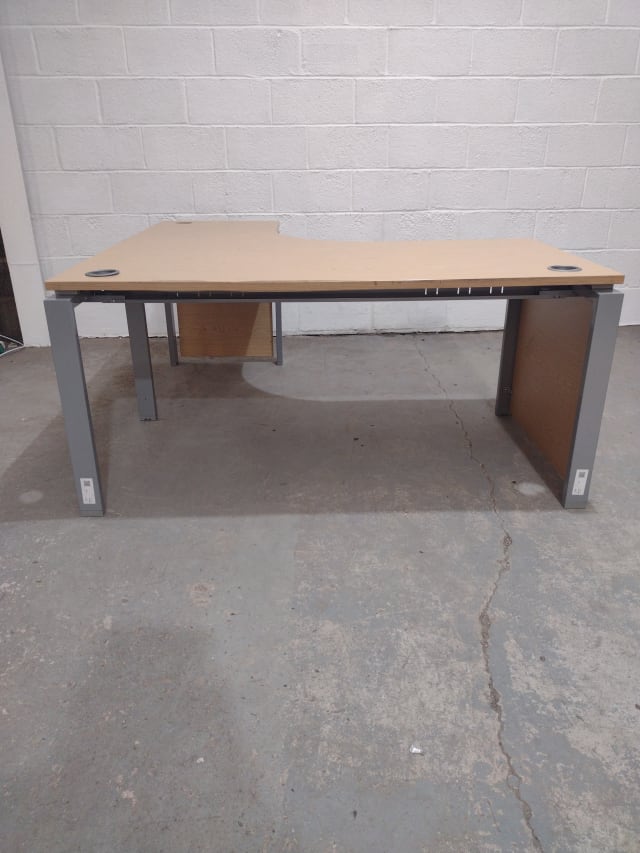 Large Corner desk beech top and slab ends