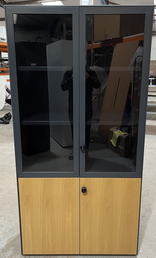 Glass door display Cabinet and cupboard with shelves