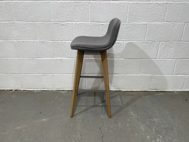 Orangebox light grey fabric bar stool