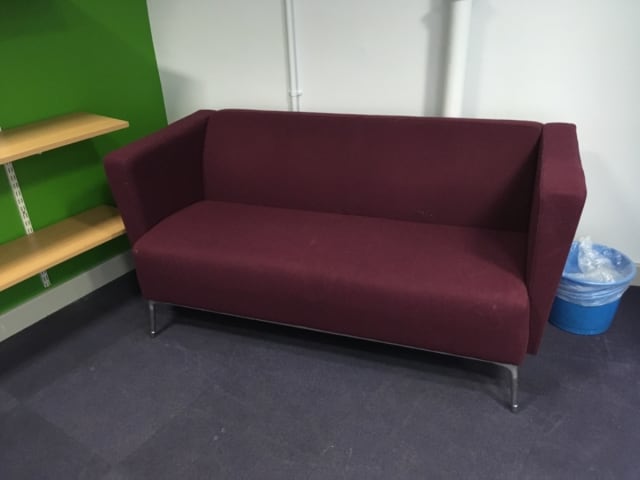 Mauve two seater sofa