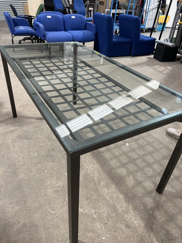 Ikea Granas Metal GlassTop Dining Table