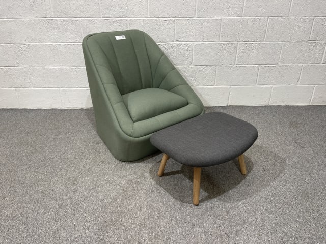 NaughtOne Herman Miller Fiji Armchair and footstall soft seating chair