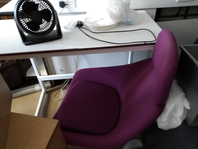 purple fabric sofa chair