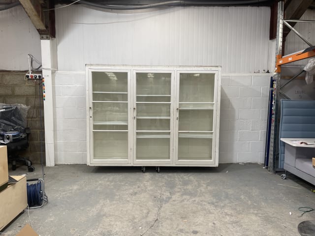 Very large heavy stunning Glass display cabinet