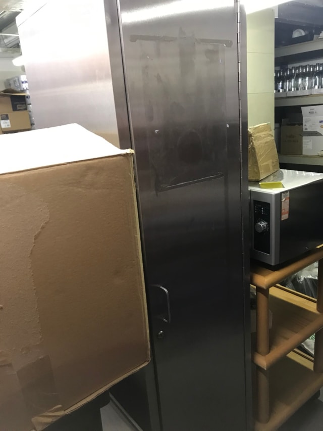 Stainless Steel commercial kitchen cabinet - needs replacement lock