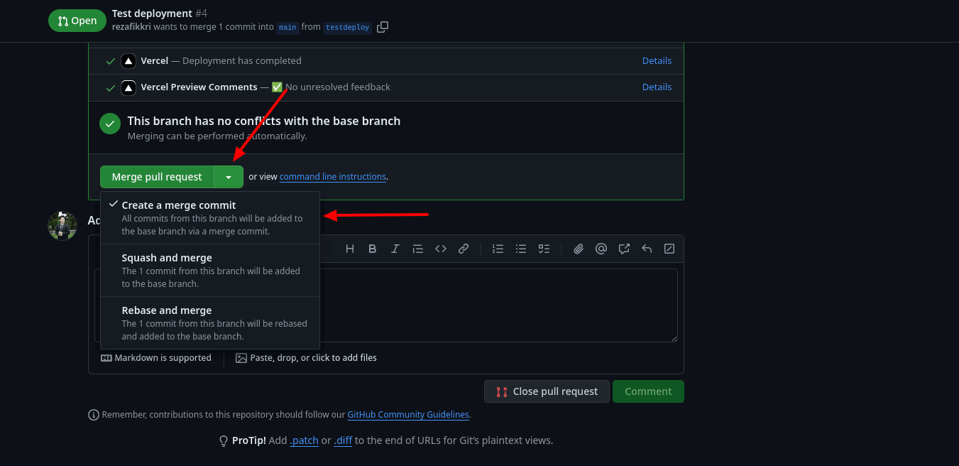 button merge pull request