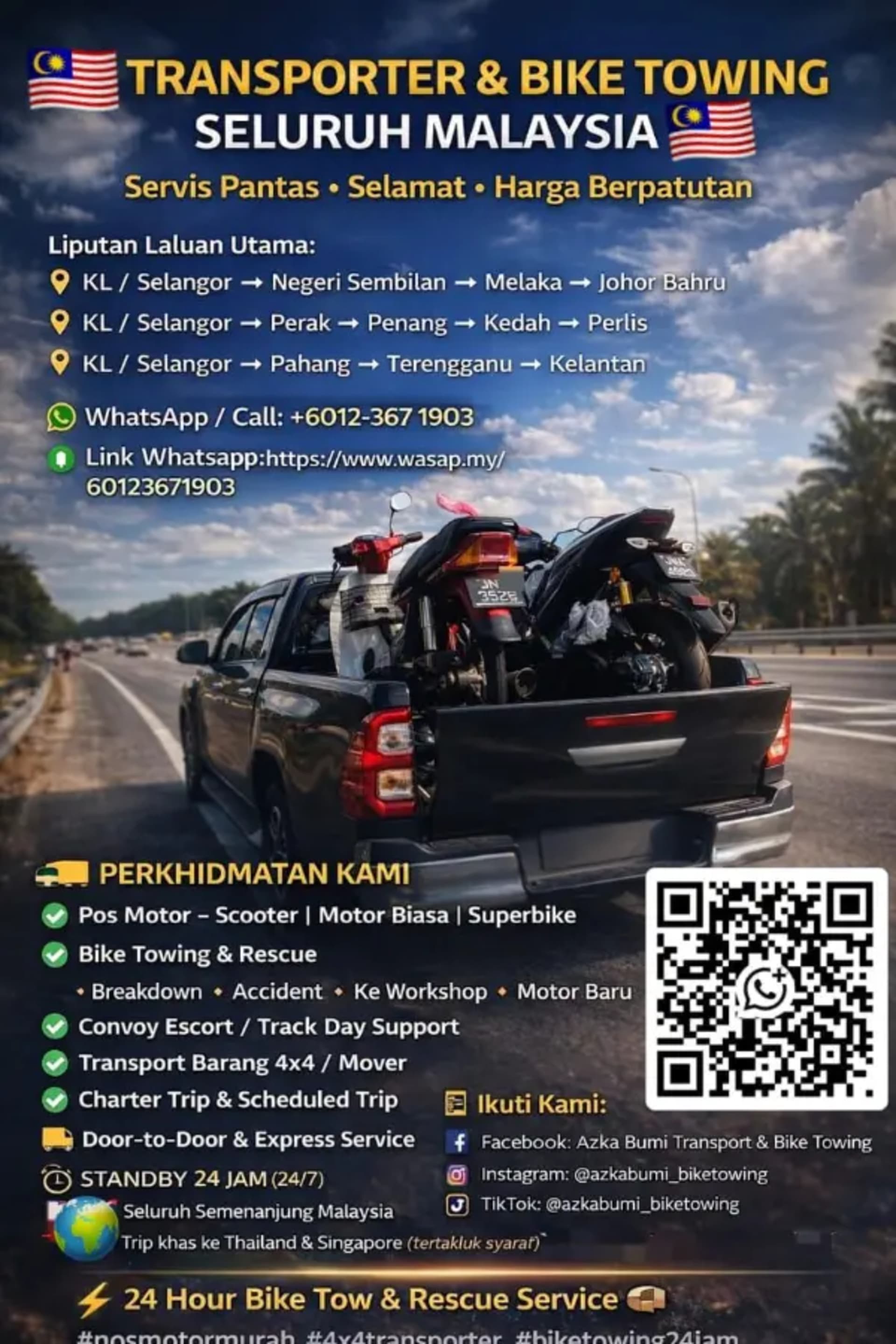Servis Pos Motor & Towing: KL - Johor - Penang - Kelantan | Azka Bumi — gallery 2