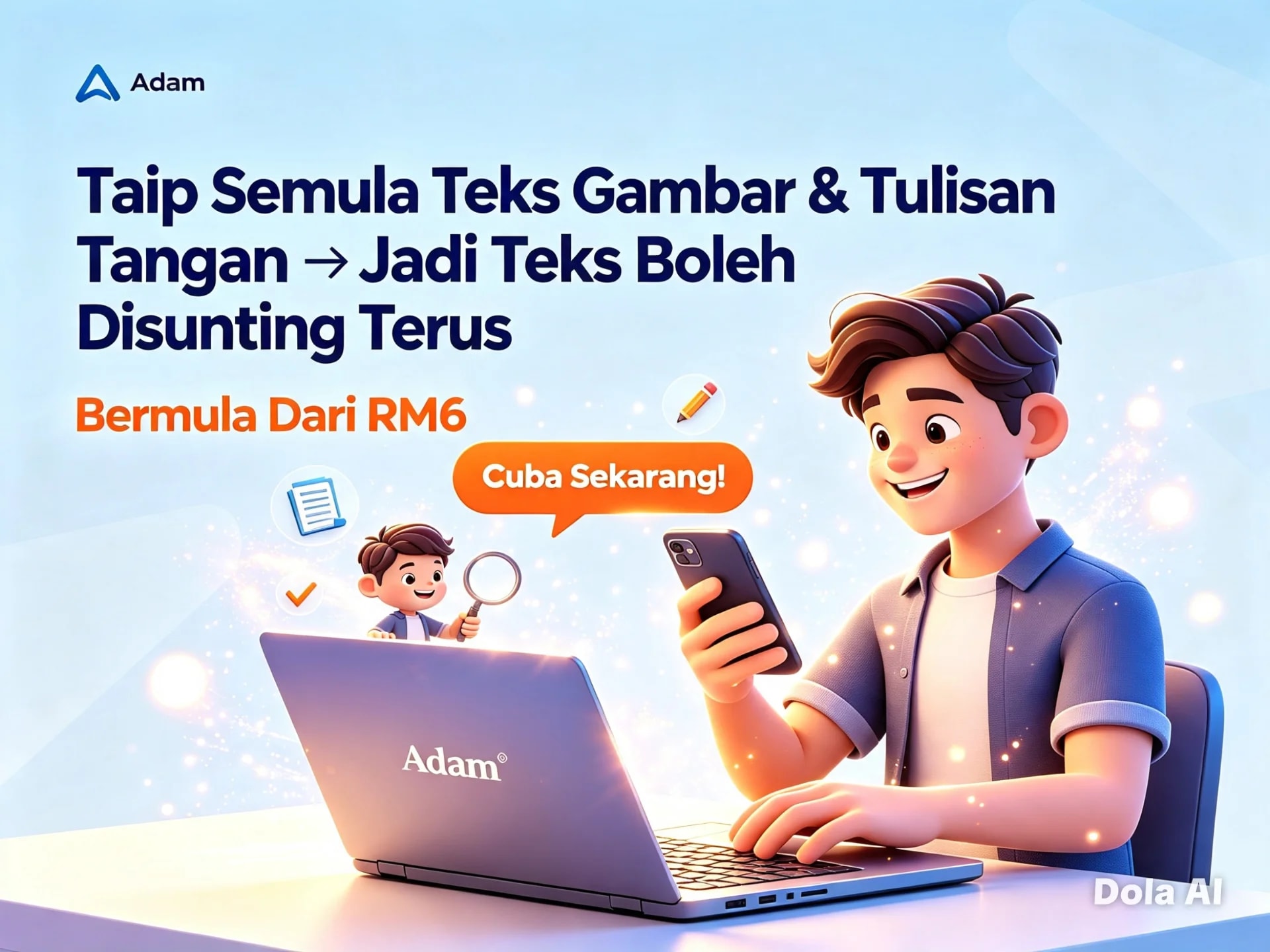 Copy Typing — Taip Semula Teks  — Gambar & Tulisan Tangan Jadi Teks, RM 6–1