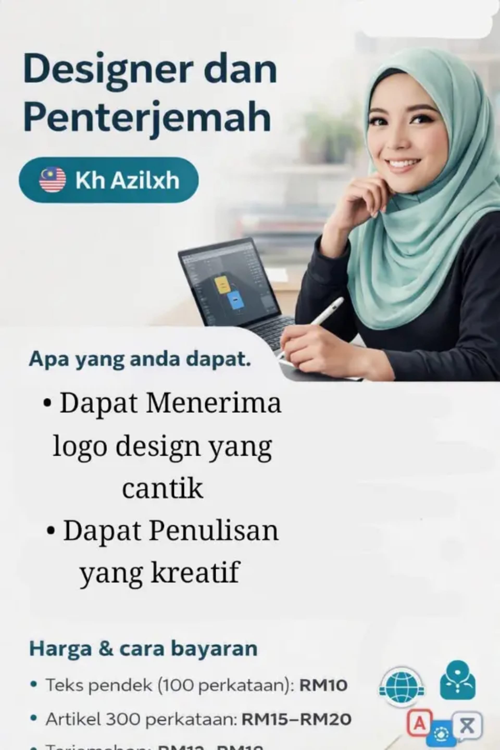 Design Logo & Penterjemahan Online Sabah — Siap Dalam Seminggu, Kota Kinabalu — gallery 1