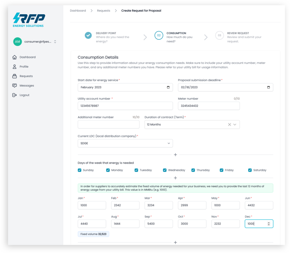 New Request Form