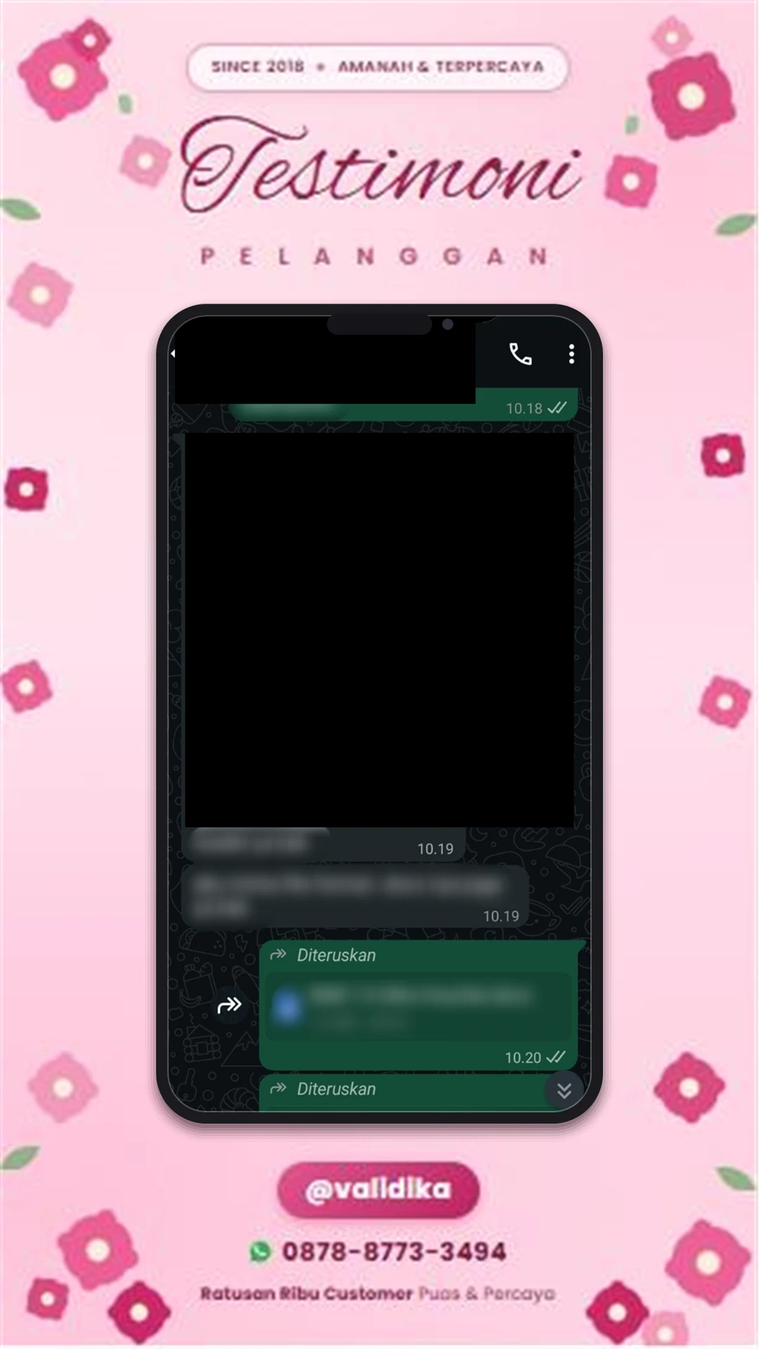 Bukti testimoni pelanggan