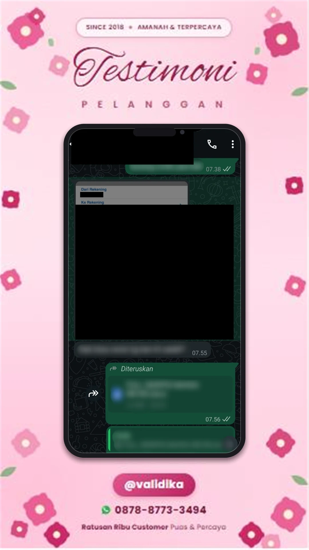 Bukti testimoni pelanggan