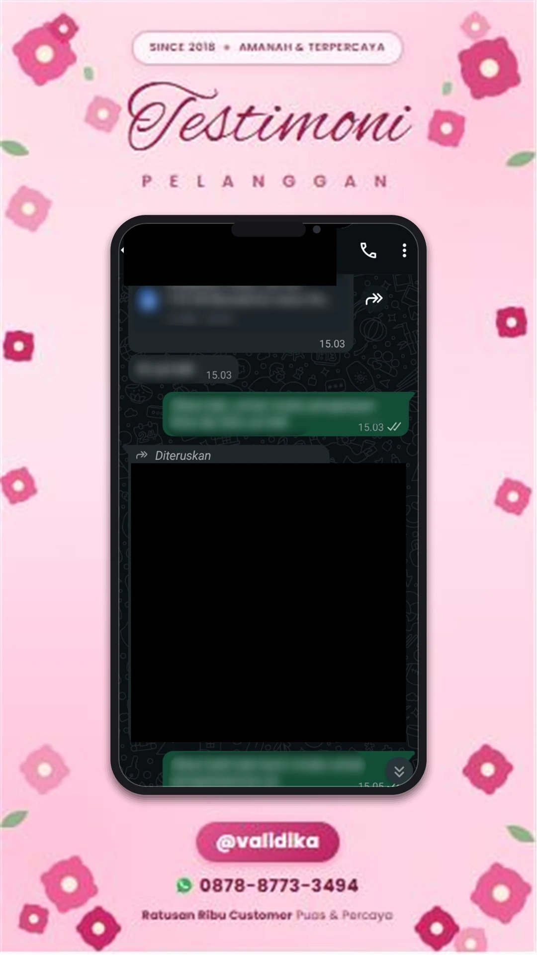 Bukti testimoni pelanggan