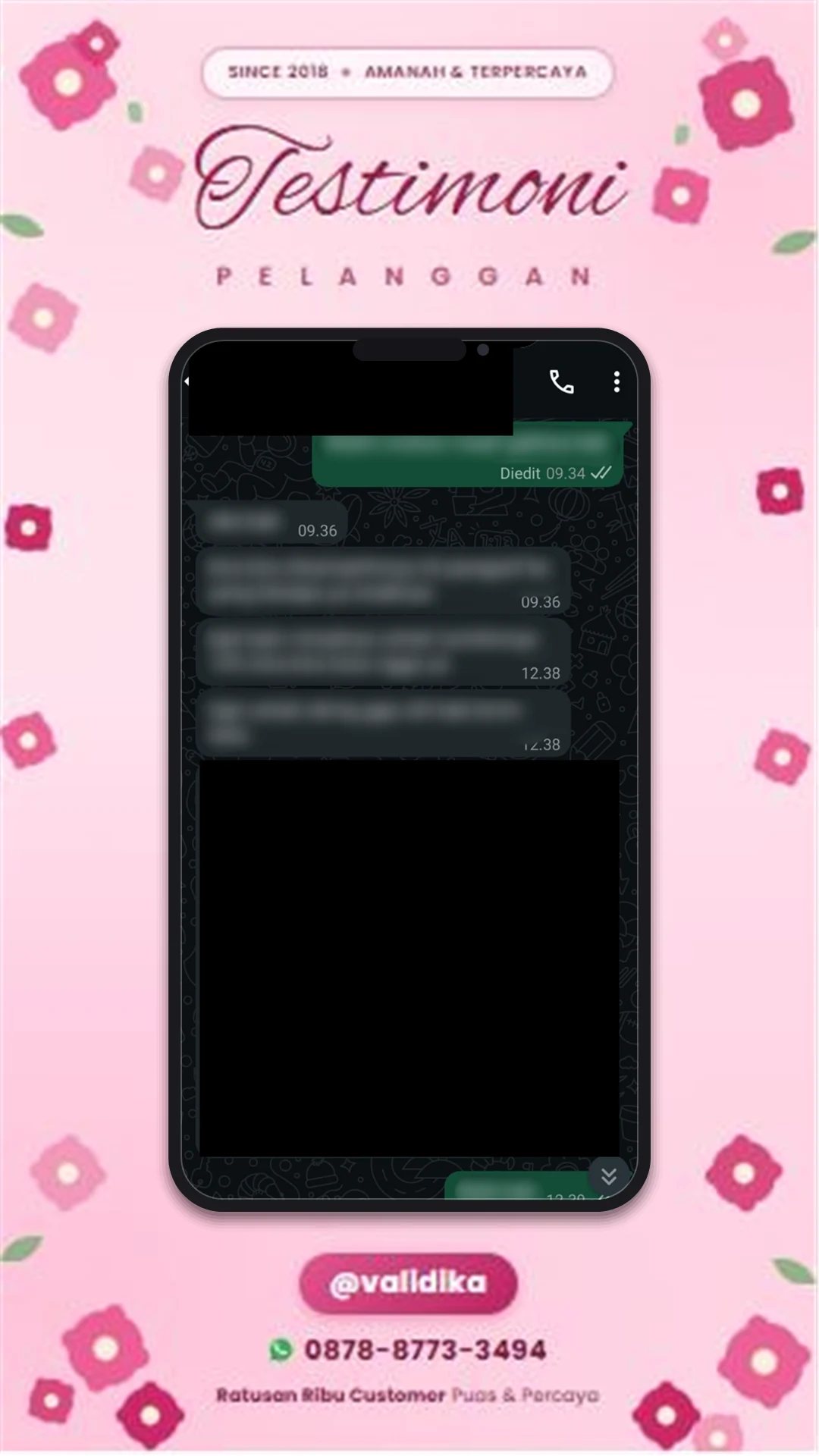 Bukti testimoni pelanggan