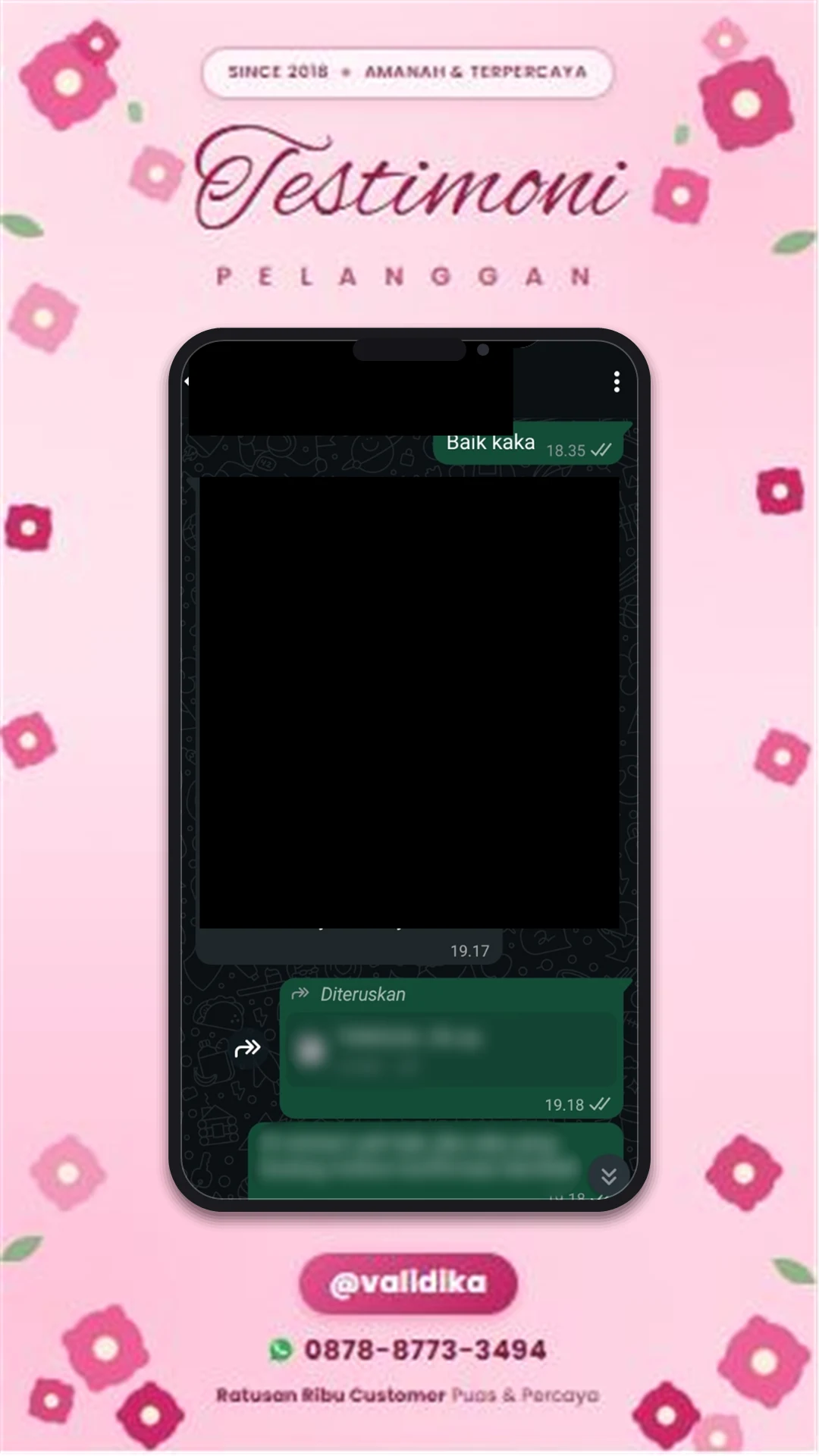 Bukti testimoni pelanggan