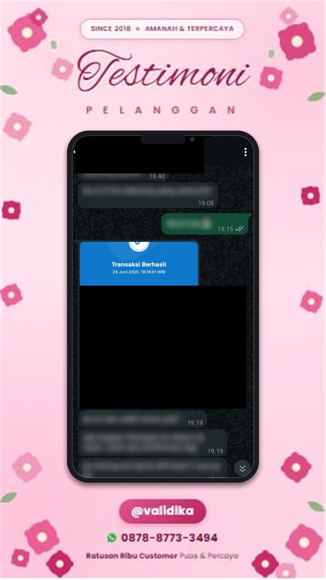 Bukti testimoni pelanggan