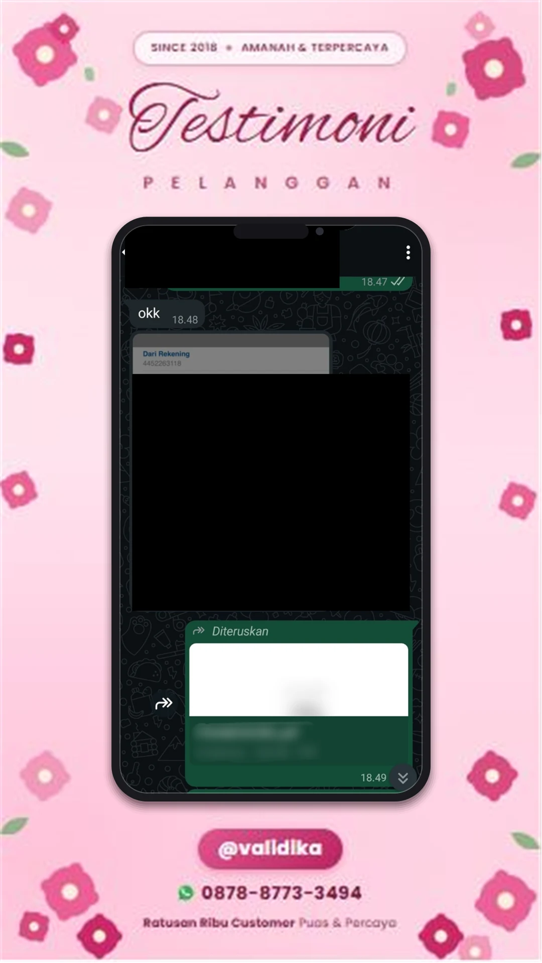 Bukti testimoni pelanggan