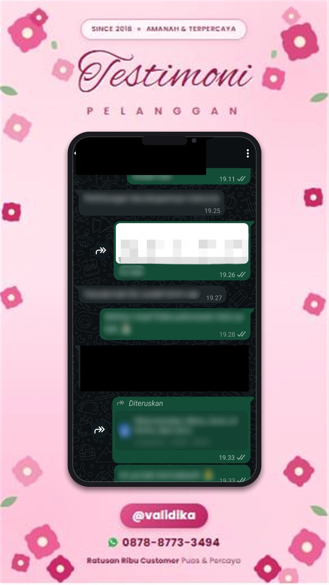 Bukti testimoni pelanggan