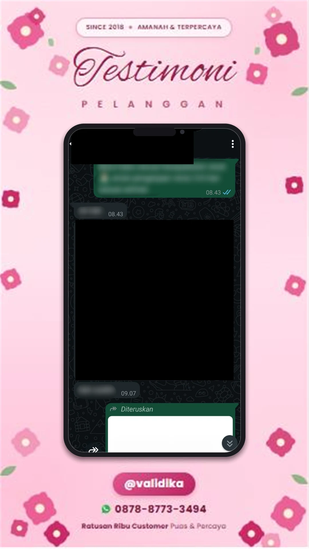 Bukti testimoni pelanggan